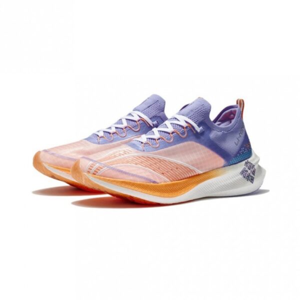 Li-Ning 2022 New Boom飞电Feidian CHALLENGER Men's Racing Shoes - White/Blue Purple